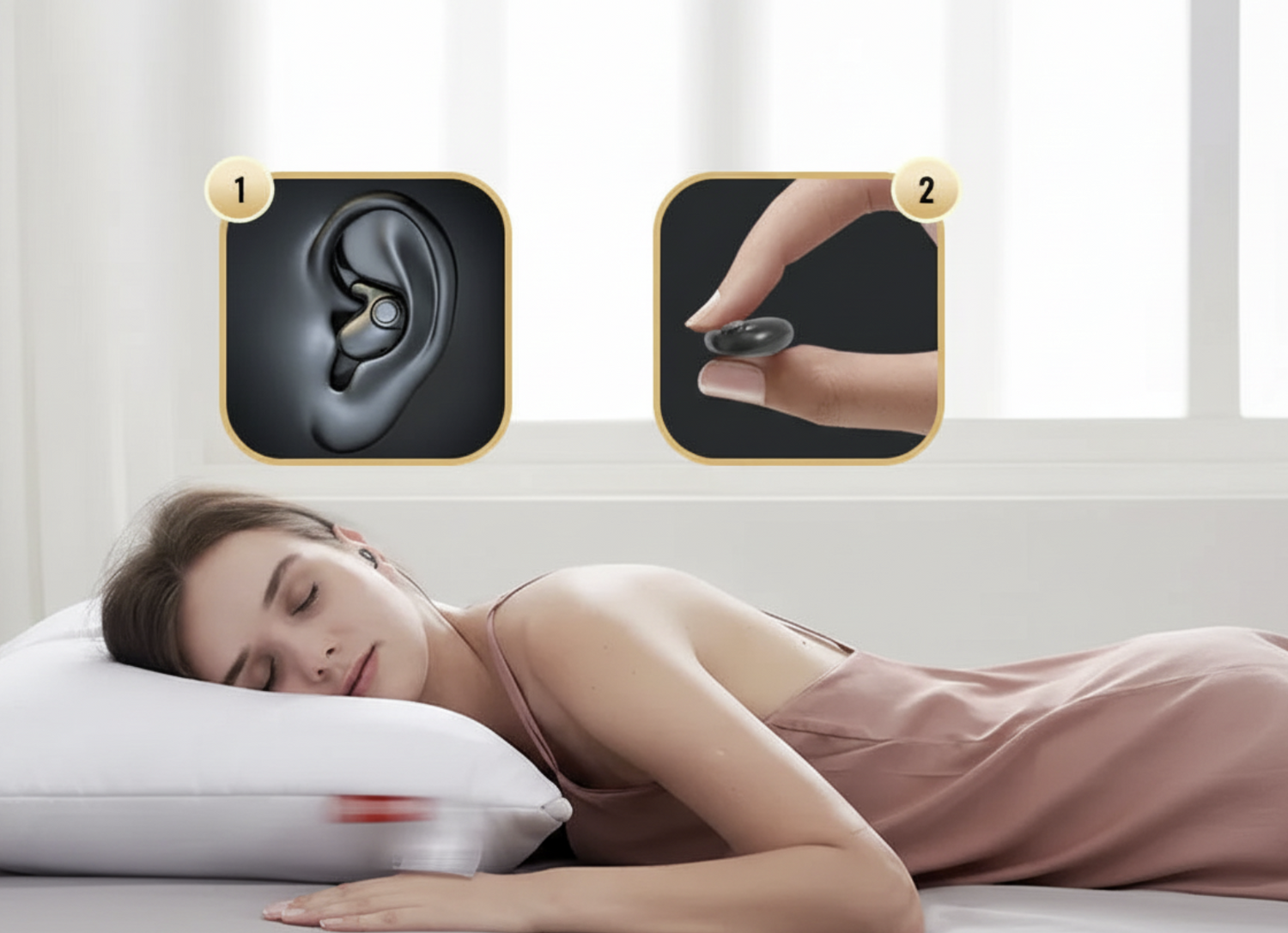 Vicky Xiao 3C Store Bluetooth 5.3 sleep earbuds with invisible design and noise reduction for comfortable sleep and listening.