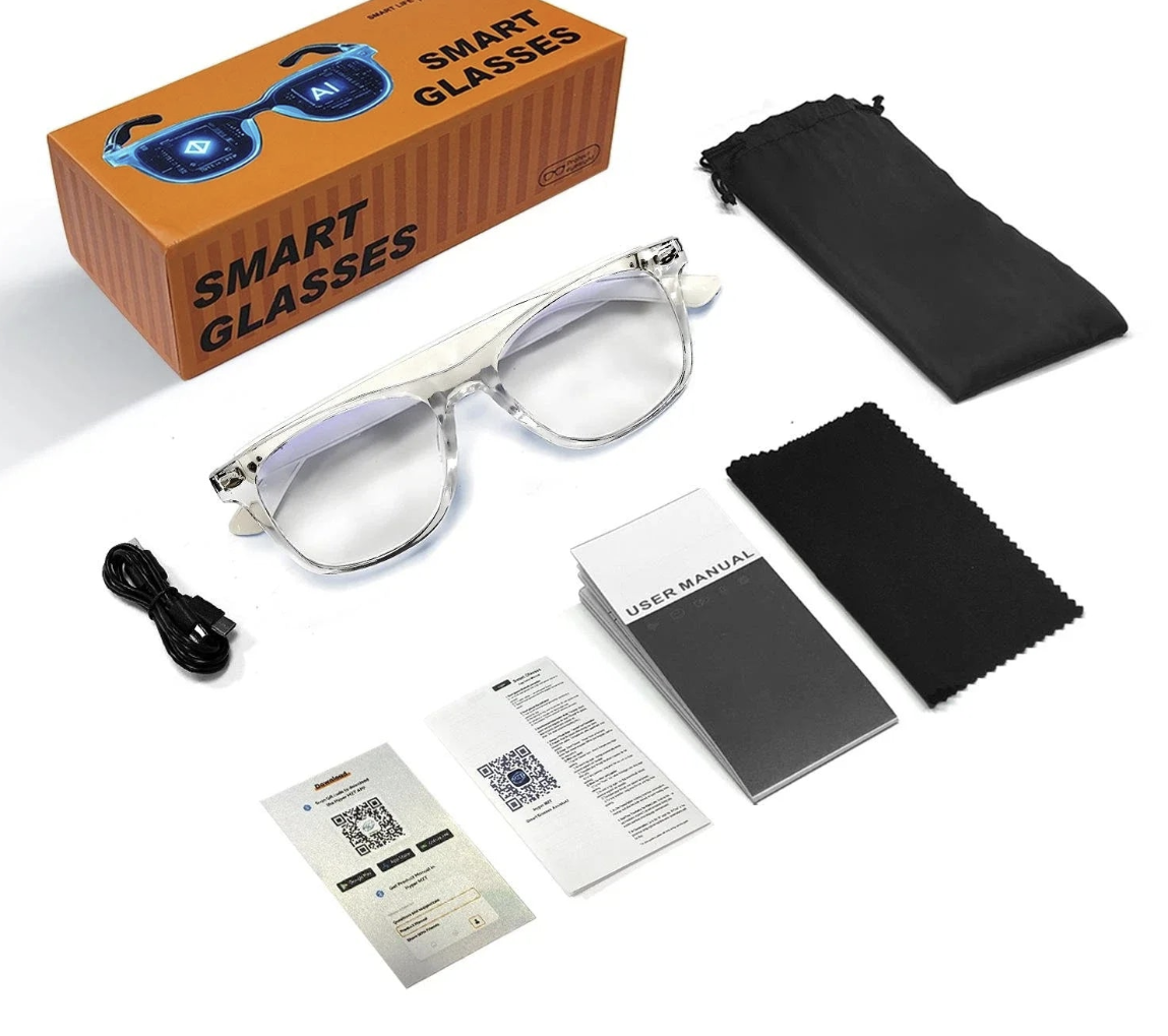 Lenovo AI Smart Glasses by Heavenly Ocean Store with Bluetooth, voice assistant, music playback, and translation features.