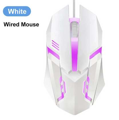Wireless RGB mouse by Tech Viral To You Limited with silent buttons, Bluetooth 5.2 and 2.4G connectivity, shown on a computer screen.