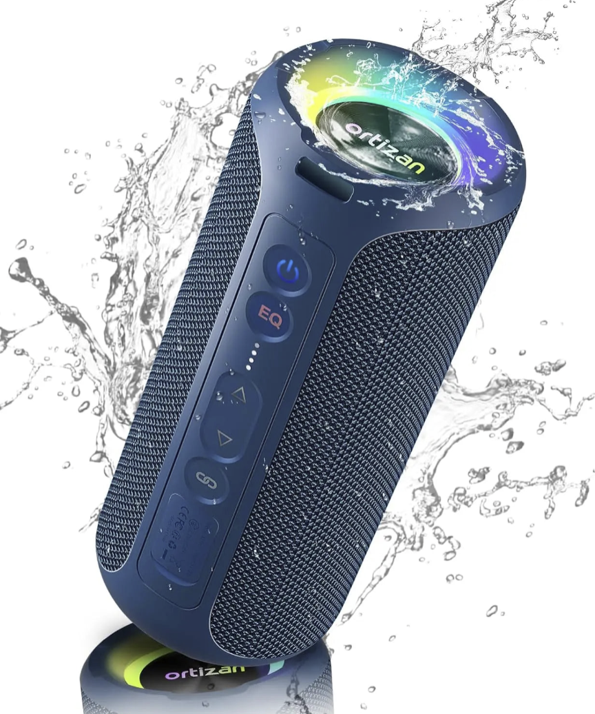Tech Viral To You Limited Ortizan 40W Bluetooth speaker with LED lights, waterproof outdoor design, deep bass, portable for outdoor use