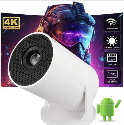 Portable 4K Mini Projector by Tech Viral To You Limited, with Android 11 smart features and compact design.