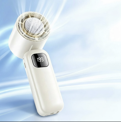 Portable bladeless neck fan by Tech Viral To You Limited with USB rechargeability and 100 adjustable speeds, shown in screenshot.